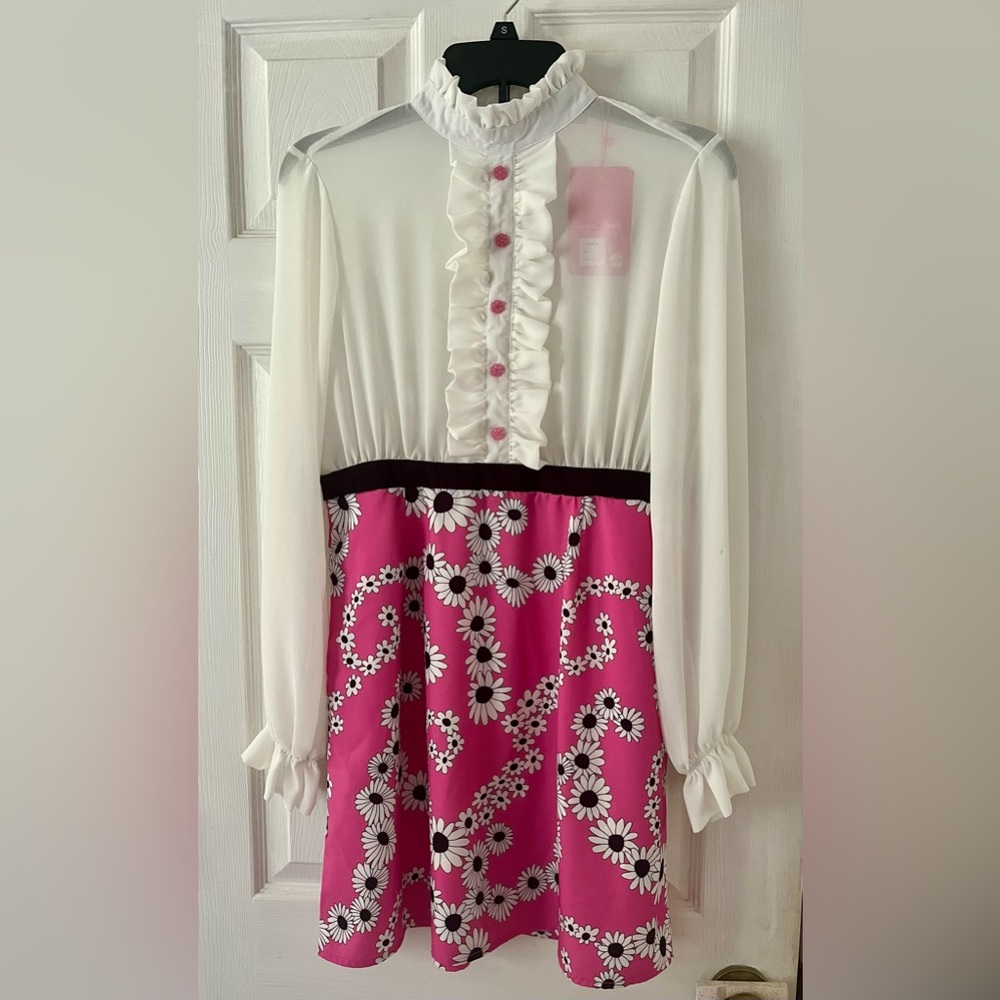 Mattel Pink and White Floral Dress